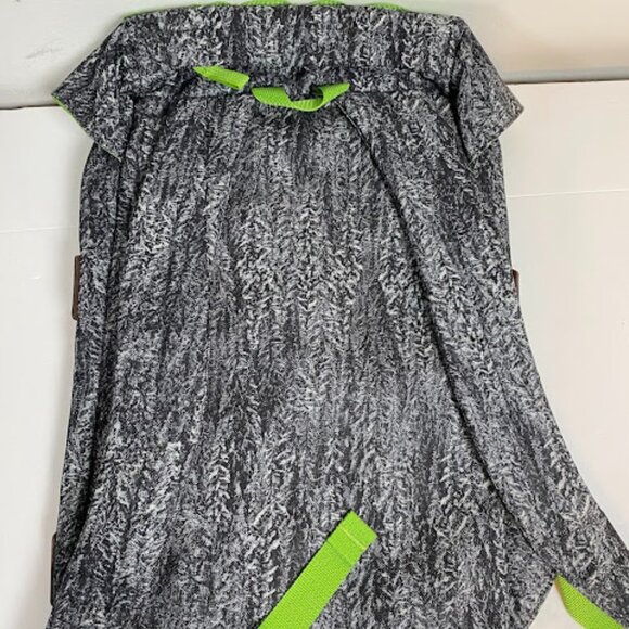 Patagonia Heathered Gray Lime Green Kids Youth Backpack One Size - Picture 7 of 7